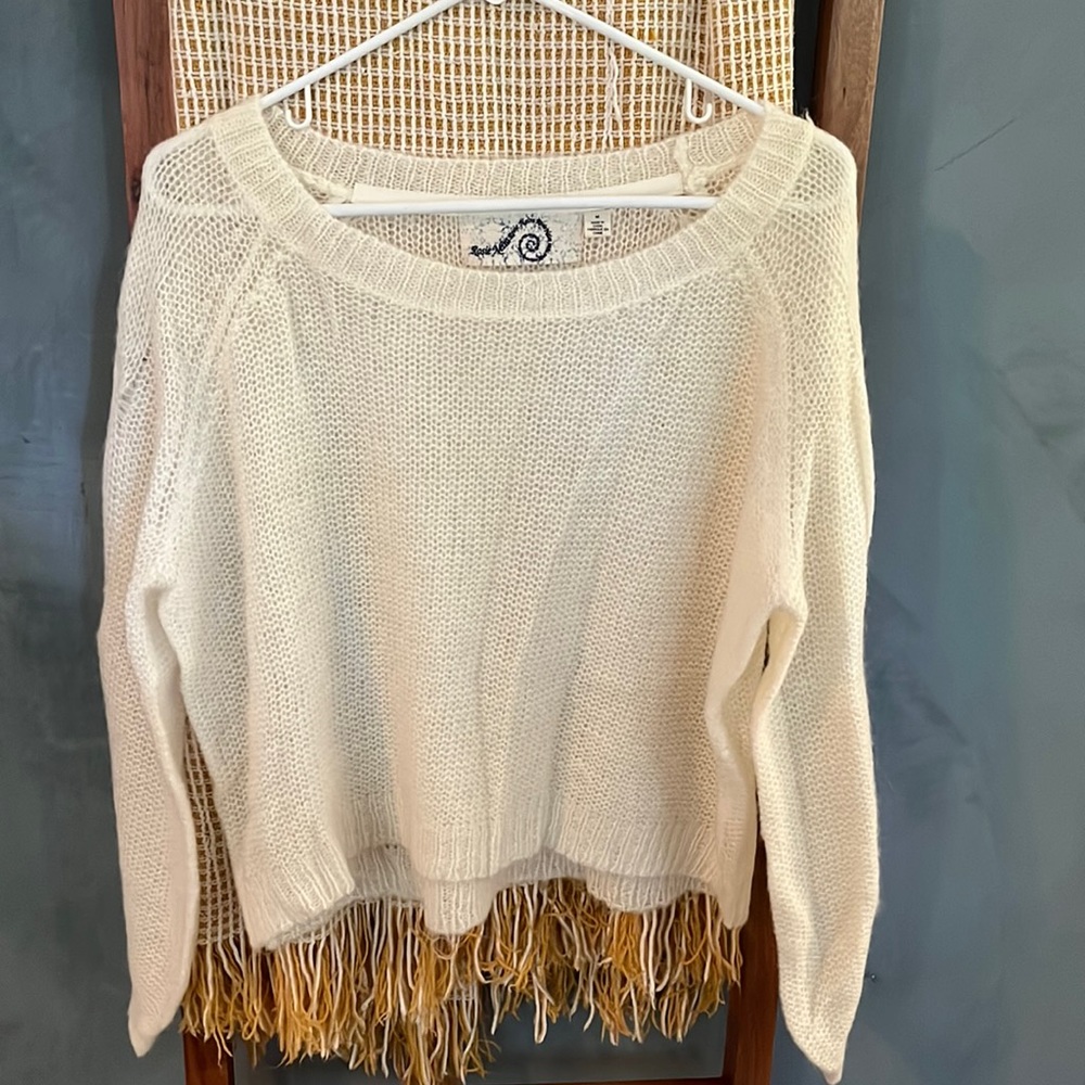 EUC Rosie Neira lightweight cream sweater, size medium